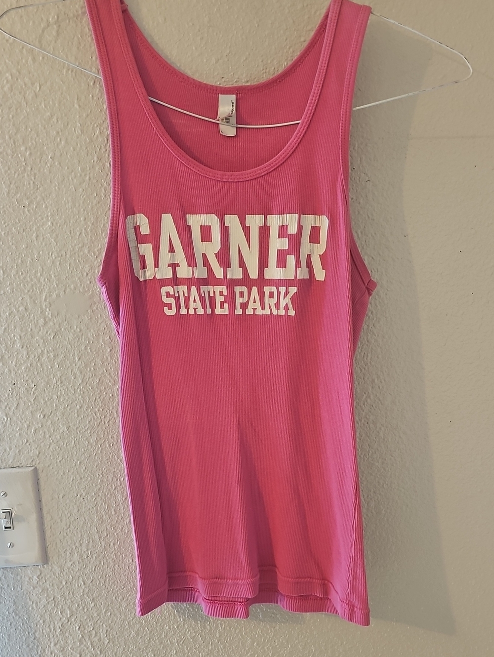 American Apparel Pink Garner State Park Muscle Tee